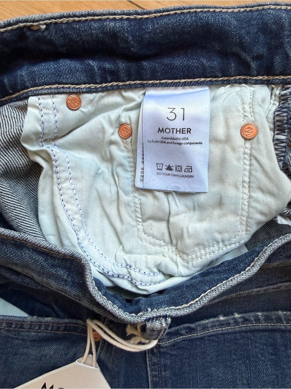 MOTHER Superior The Lasso sneak jeans  in punk nouveau Size 31 NWT - Picture 7 of 7